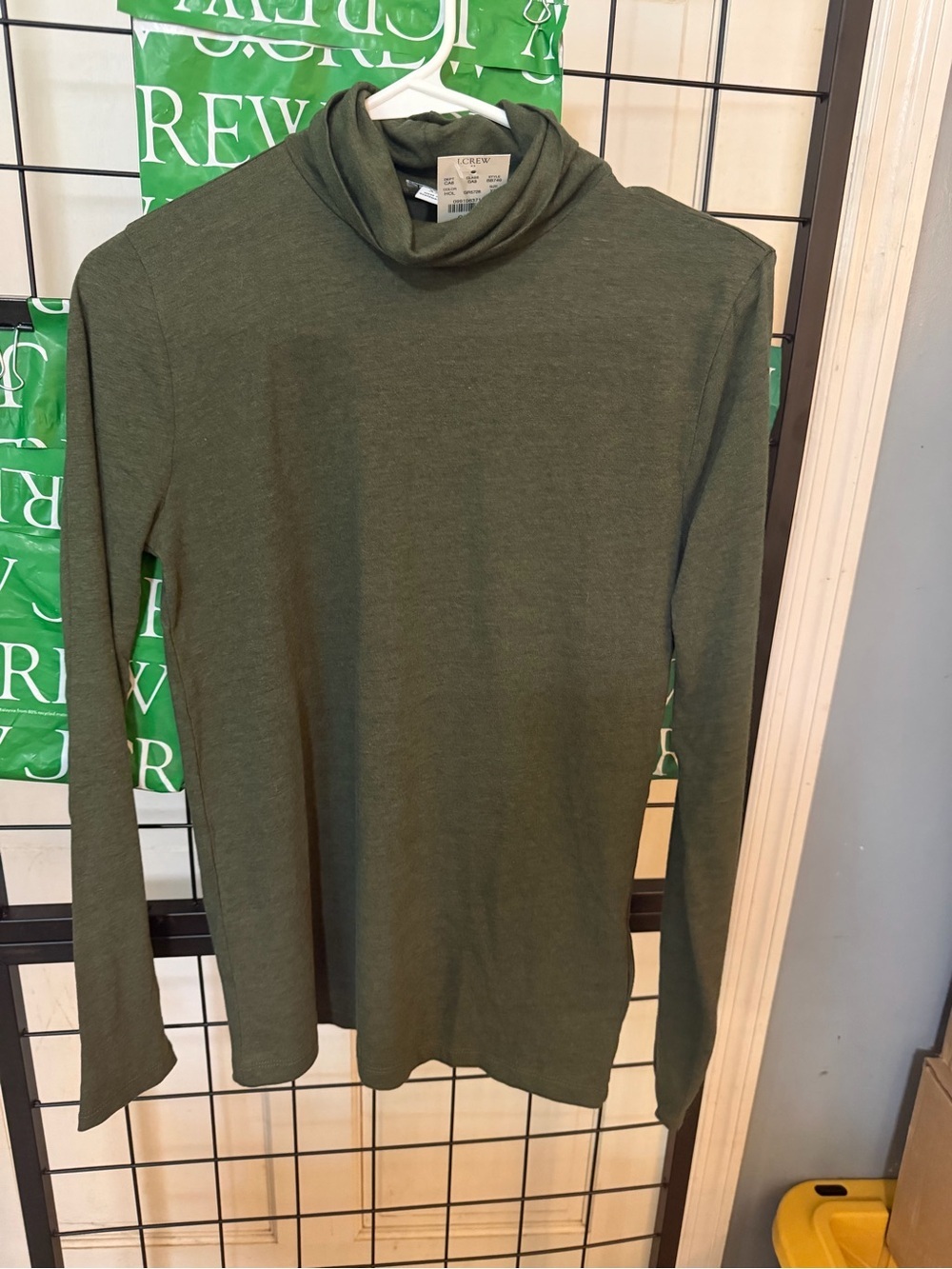 J. Crew Olive Green Women's Turtleneck Top